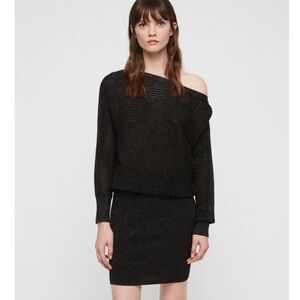 All Saints Elle Metallic Knit Dress